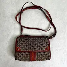 Brighton Red Patterned Crossbody Purse