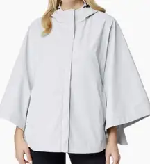 32 Degrees Cool Women Lightweight Hooded Poncho Jacket Rain Outerwear L XL