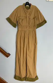 Ulla Johnson Franz Colorblock Poplin Jumpsuit size 10