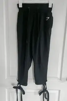 Gymshark  black tie ankle ark high waisted jogger