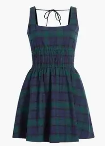 Cher Mini Dress Blue Green Stewart Plaid New