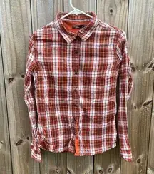 💛 Prana Flannel Button Down Plaid Shirt