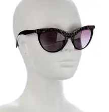 cat eye wayfarer tortoise shell gradient sunglasses purple gem