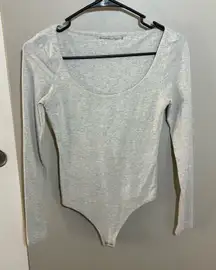 Abercrombie & Fitch Grey Long Sleeve Bodysuit 