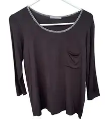 NWT Loveappelle size small button up back tunic