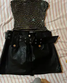 Leather Skort