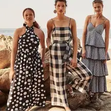 J.Crew Wide Leg Linen Jumpsuit in Gingham Beauchamps Belted Size 2 Preppy