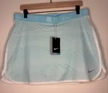 Nike Golf Skort Athletic Skirt Dri-FIT‎ Geometric Print Light Blue White L