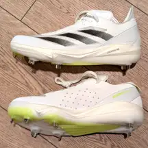 🆕 Adidas Womens 10.5 Adizero Instinct+ White Black Softball Cleats Shoes NWT