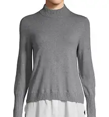 Saks Fifth Ave Mock Neck Wool Blend Twofer Sweater