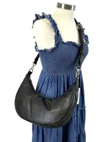 Jules Kae Zola Vegan Leather Crescent Moon Shoulder Bag Hobo Minimalist Slouchy