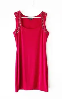 Rock & Republic Fuchsia Pink Studded Bodycon Dress | Size Medium