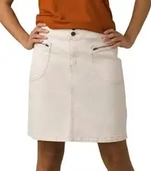 Prana‎ Broadway Jean Skirt Natural Cream NWT 6