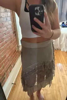 Scandal Italy long bohemian brown skirt