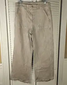 American Eagle Womens‎ Gray Wide Leg Stretch Jeans 16