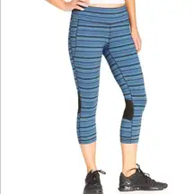 Striped leggings w/ zip pocket