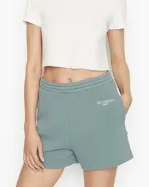 PINK Victoria's Secret Stretch Fleece Track Short (Dark Seafoam) - Size M