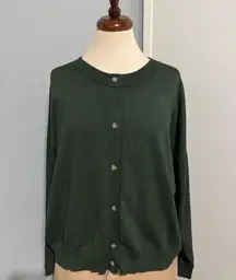 Time and Tru Women Dark Green B Crewneck Long Sleeve Sweater Size XXL