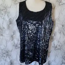 Violet & Claire sequin tank size 1X