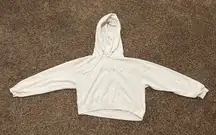 Abercrombie & Fitch Cream Oversized Crop Hoodie