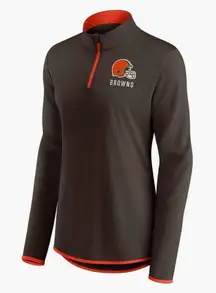 Fanatics Cleveland Browns Womens  1/4 Zip Long Sleeve Pullover‎ Size 2X