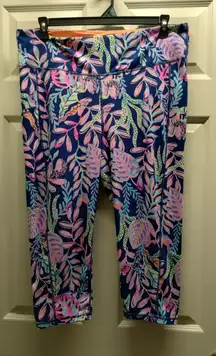Lilly Pulitzer Size XXL UPF 50+ Weekender High-Rise Crop Legging Oyster Bay Navy