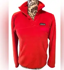 Patagonia Women's Re-Tool Snap-T Fleece Pullover XS Orange Spiced Coral Jacket