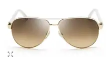 Gucci Glitter Twilight Side Aviator Sunglasses White Gold
