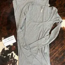 Skims Long Sleeve Ribbed Maxi Dress