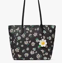 Kate Spade  Black Dana Daisies Tote #KG582