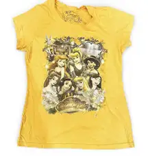 Disney Princess Vintage Women's Graphic T-shirt Size S Yellow