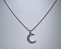 AEO Crescent Moon Sparkly Necklace