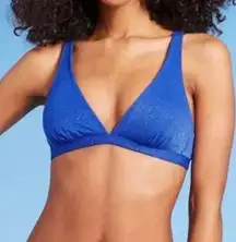 New Xhilaration Blue Sparkly Bikini Top Size Large Rave Top NWT