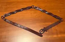 Brown Leather Braided Belt