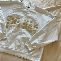 The Bar White and Gold crewneck sweater