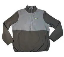 LL Bean Women’s Black Gray Colorblock Half Zip Pull over Jacket Size XL