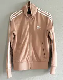 ADIDAS Originals Womens Firebird Info Poster Track Top Retro Small Dusty Rose  S