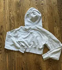 OFFLINE by Aerie Cropped Hoodie Grey