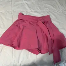 Zara Pink Women's Skort with Tie Detail