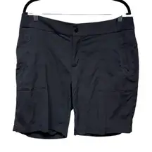 Athleta Trekkie Bermuda 2.0 Shorts Women‎ Sz 14 Black Hiking Outdoors Nylon