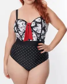 Unique Vintage Betty Boop x  Boop Boop A Doop Clemente Swimsuit One Piece 1X