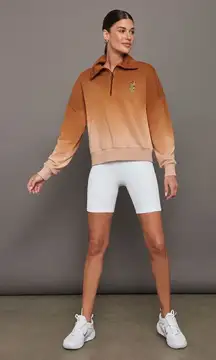 NWT Carbon38 Ombré French Terry Half Zip Cactus