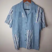 Popovitch Co. Sky Blue Aloha Shirt M