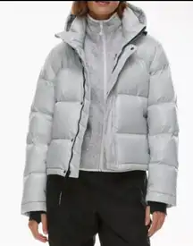 Pearl Grey Aritzia Shorty Super Puff Jacket 