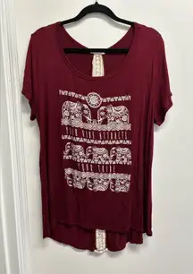 French Pastry Burgundy Elephant Graphic Tee
