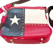 Montana West Conceal Carry Texas Pride Lonestar Purse Crossbody Red White Blue