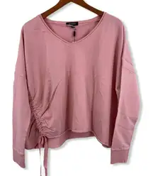 525 America Pink Oversized Crop Sweatshirt Med‎ New