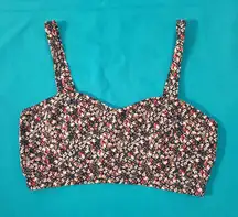 Full tilt floral caged back fashion bralette