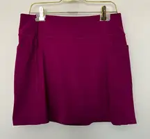 Skechers Black Performance Go Flex Skort Skirt Size Large Burgundy Golf Sport