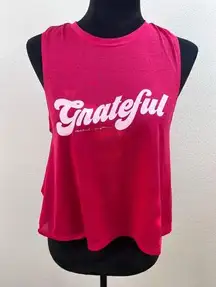 Spiritual Gangster Athletic Grateful Tank Top in Pink Size Small